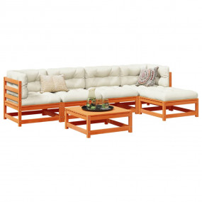 Patio Sofa Set Wax brown and cream