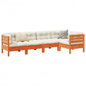 Garden Sofa Set Wax brown and cream