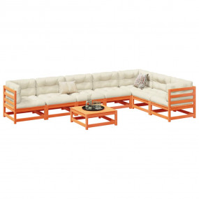 Garden Sofa Set Wax brown Solid pine wood Large Modular
