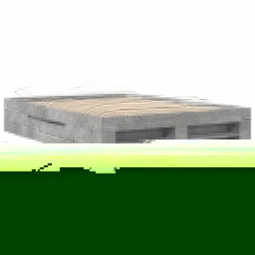 Bed Frame Concrete Grey Engineered Wood Small Double Re...