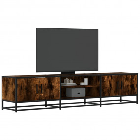 TV Cabinet Smoked Oak Engineered Wood, Metal Large TV C...