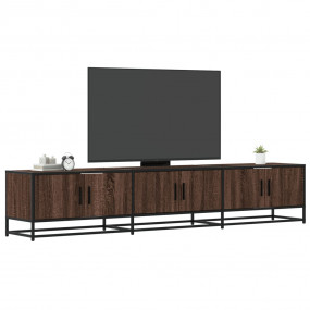 TV Cabinet Brown Oak Engineered Wood, Metal Large TV Ca...