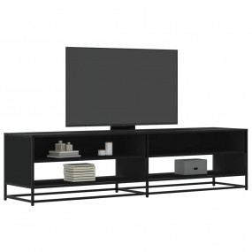 TV Cabinet Black Engineered Wood and Metal 71.1 x 15.7 ...