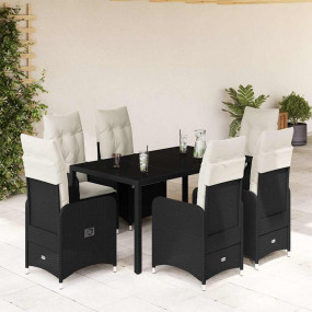 Bistro Set Black, Cream white