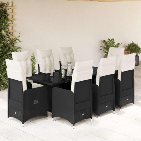 Bistro Set Black, Cream White
