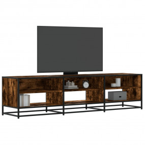 TV Cabinet Smoked Oak Engineered Wood, Metal Large TV C...