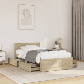 Bed Frame Sonoma oak Engineered wood Small Single Bed F...