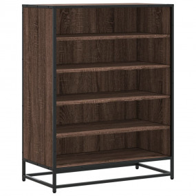 Shoe Cabinet Brown Oak Engineered Wood Medium Shoe Cabi...