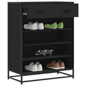 Shoe Cabinet Black Engineered wood, Metal Medium Shoe C...