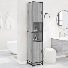 Bathroom Cabinet Grey Sonoma Engineered wood, metal Tal...