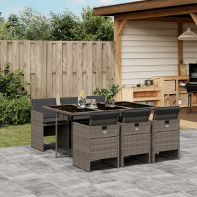 Patio Dining Set Set of 6 Grey