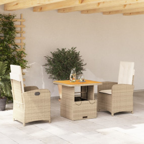 Garden Dining Set Beige