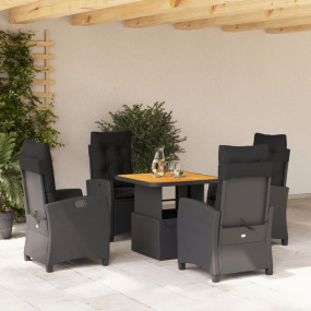 Garden Dining Set Black