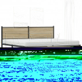 Bed Frame Sonoma Oak Steel, Engineered wood Double Bed ...