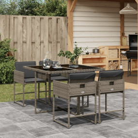 Garden Dining Set Grey, Black, Dark Grey