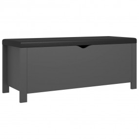 Storage Box Grey Engineered wood, faux leather Large St...
