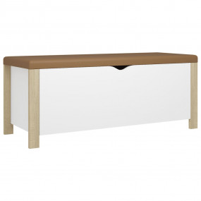 Storage Box White and Sonoma Oak