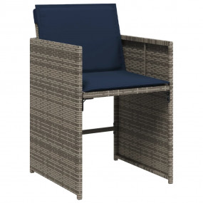 Garden Dining Set Grey and Brown