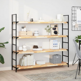 Floating Shelf Natural Wood Solid Acacia Wood 47.2 in x...