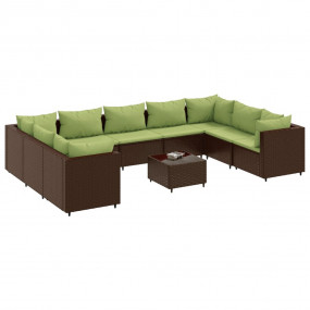 Patio Lounge Set Brown