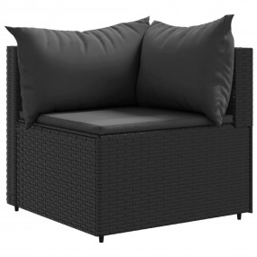 Patio Sofa Set Set of 9 Black