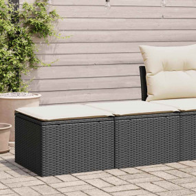 Garden Sofa Set Black, Cream White
