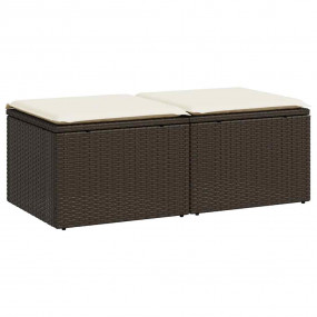 Garden Sofa Set Brown, Cream White