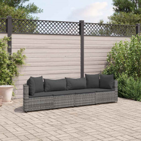 Patio Sofa Set Set of 4 Grey, Anthracite