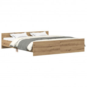 Bed Frame Artisan Oak Engineered wood Full Durable Bed ...