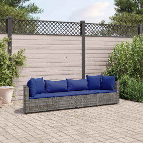 Patio Sofa Set Set of 4 Gray