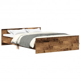 Bed Frame Old wood Engineered wood, Solid pine wood, Pl...