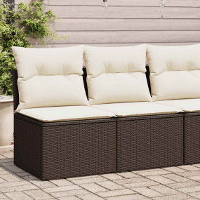 Garden Sofa Set Brown, Cream White