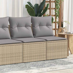 Garden Sofa Set Beige Poly Rattan Medium Garden Sofa Se...