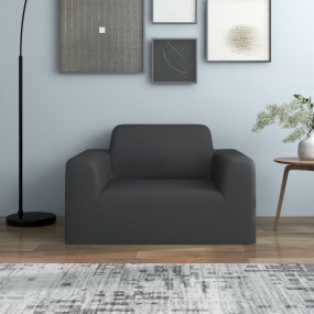 Couch Slipcover Anthracite Polyester jersey