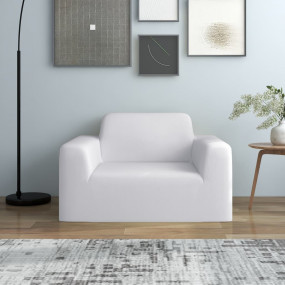 Couch Slipcover White Polyester jersey