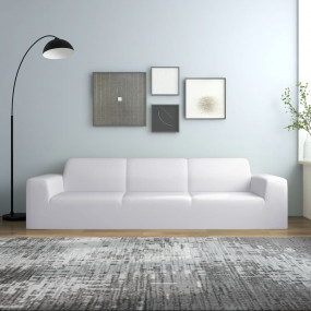 Couch Slipcover White 100% Polyester jersey Large