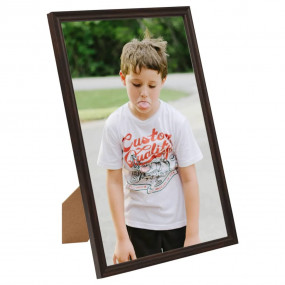 Photo Frame Set of 3 Black MDF, Polystyrene A4 Modern