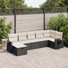 Garden Sofa Set Black