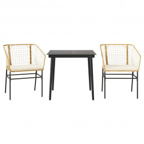 Garden Dining Set Brown