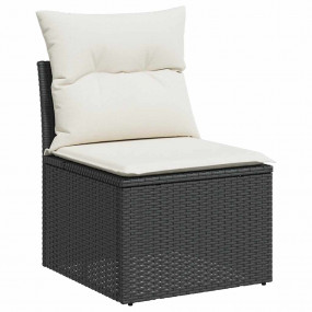 Garden Sofa Set Black, Cream white