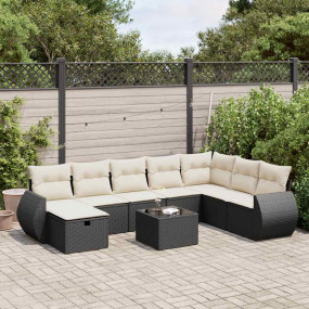 Garden Sofa Set Black