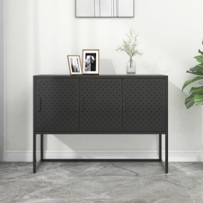 Sideboard Black Steel Medium Sideboard Rectangular Mode...