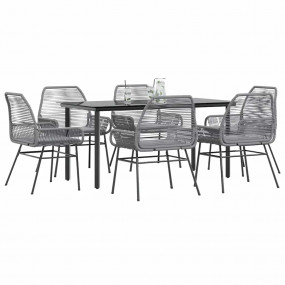 Garden Dining Set Black, Grey, Dark Grey