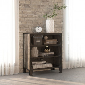 Storage Cabinet Grey Metal and MDF Medium Storage Cabin...