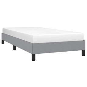 Bed Frame Light Gray Polyester Twin Bed Frame Rectangul...