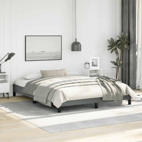 Dark Grey Bed Frame 100% polyester, plywood, engineered...