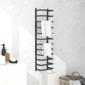Towel Rack Black Steel Medium Towel Rack Rectangular