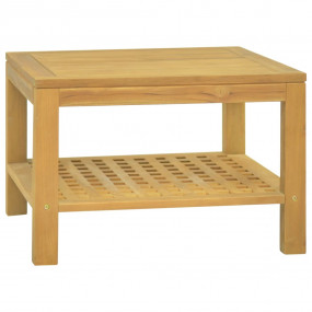 Coffee Table Natural Wood Solid Teak Small Square Moder...
