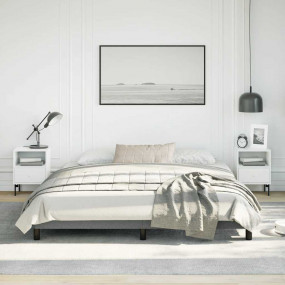 Bed Frame Dark Gray Polyester fabric, plywood, engineer...