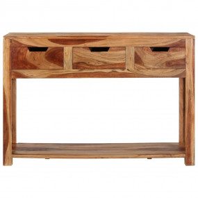 Console Table Light brown Solid acacia wood Medium Cons...